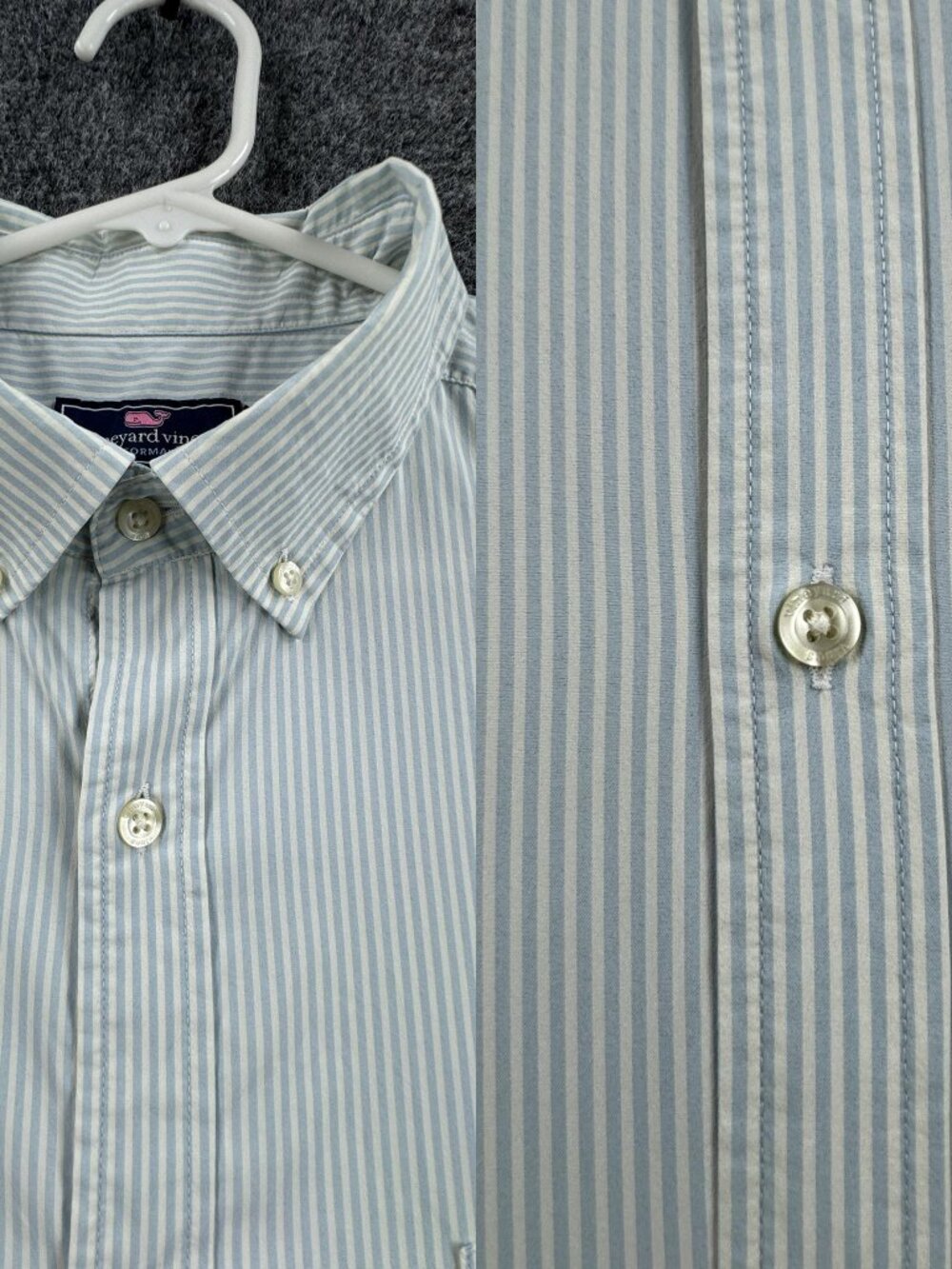 Vineyard Vines Button-Down Logo Mens Classic Fit Murray Striped XL Performance
